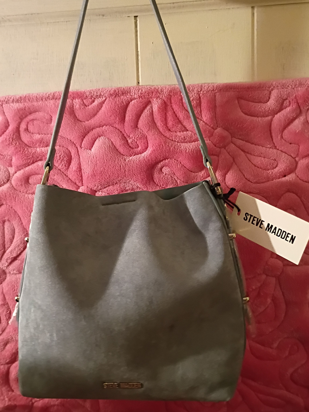 Steve Madden Suede Purse With Wallet - Picture 3 of 6